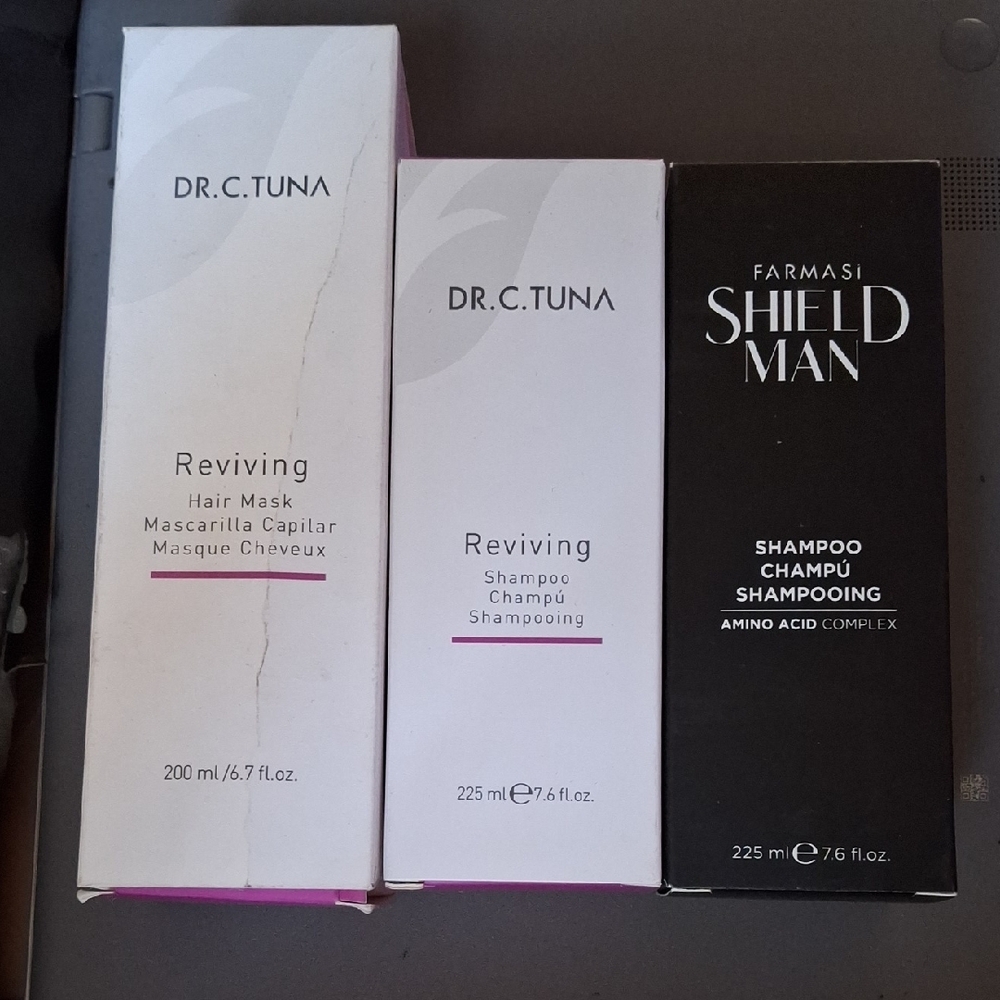Reviving Hair Mask and Shampoo Set - White and Black